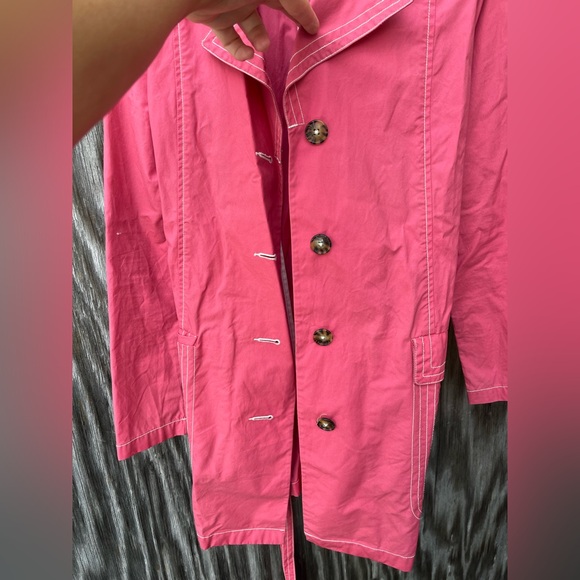 Old navy maternity coral trench coat small - Picture 3 of 16